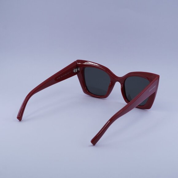 Saint Laurent SL552 010 Sunglasses Red Cat Eye Frame, Grey Lenses - Picture 8 of 11